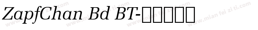 ZapfChan Bd BT字体转换